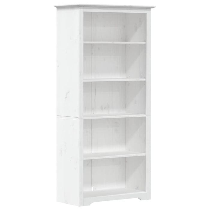 Bibliotecă BODO, alb, 82x40x173 cm, lemn masiv pin, 5 rafturi - WALTI WALTI