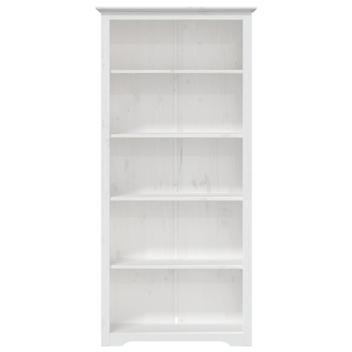 Bibliotecă BODO, alb, 82x40x173 cm, lemn masiv pin, 5 rafturi - WALTI WALTI