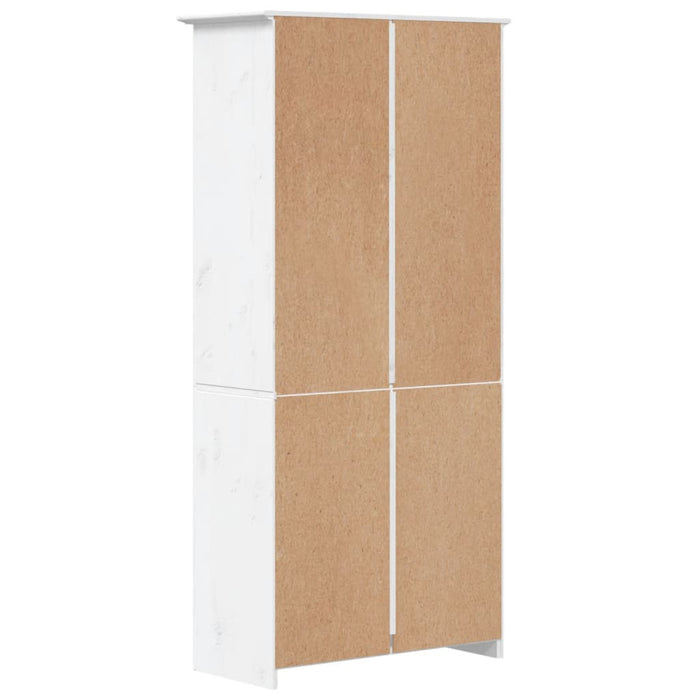 Bibliotecă BODO, alb, 82x40x173 cm, lemn masiv pin, 5 rafturi - WALTI WALTI
