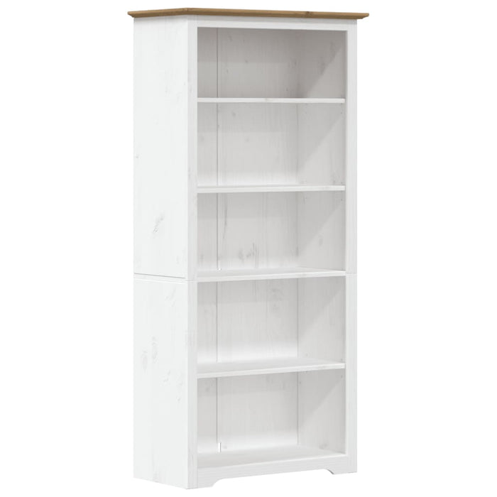 Bibliotecă BODO, maro, 82x40x173 cm, lemn masiv pin, 5 rafturi - WALTI WALTI