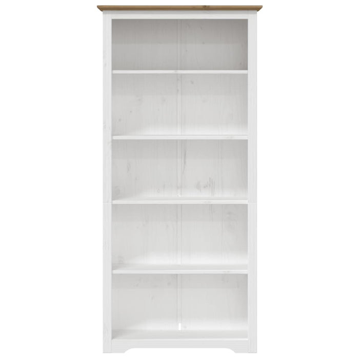 Bibliotecă BODO, maro, 82x40x173 cm, lemn masiv pin, 5 rafturi - WALTI WALTI