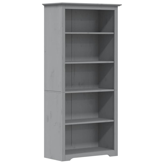 Bibliotecă BODO, gri, 82x40x173 cm, lemn masiv pin, 5 rafturi - WALTI WALTI