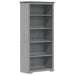 Bibliotecă BODO, gri, 82x40x173 cm, lemn masiv pin, 5 rafturi - WALTI WALTI