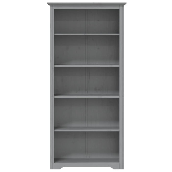 Bibliotecă BODO, gri, 82x40x173 cm, lemn masiv pin, 5 rafturi - WALTI WALTI