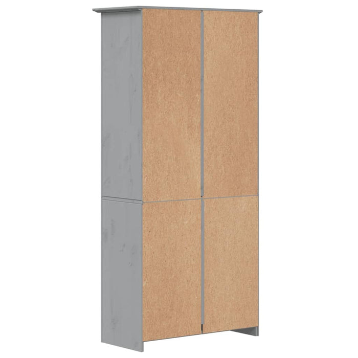 Bibliotecă BODO, gri, 82x40x173 cm, lemn masiv pin, 5 rafturi - WALTI WALTI