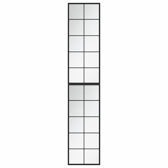 Oglinzi de perete, 2 buc., negru, 100x40 cm, metal - WALTI WALTI
