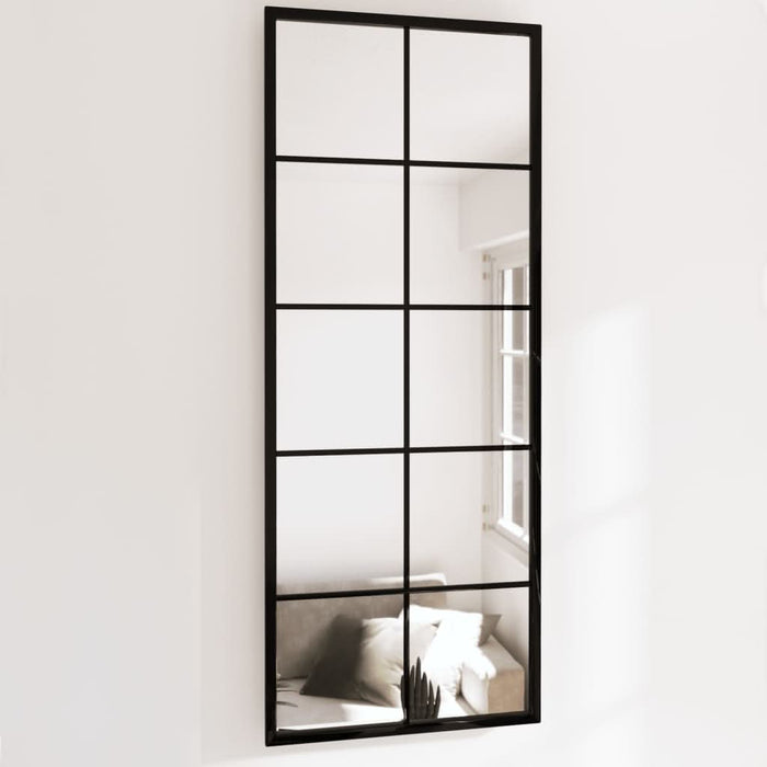 Oglinzi de perete, 2 buc., negru, 100x40 cm, metal - WALTI WALTI