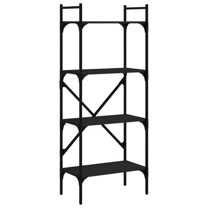 Bibliotecă cu 4 niveluri, negru, 56x31,5x138,5 cm lemn compozit - WALTI WALTI