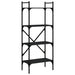 Bibliotecă cu 4 niveluri, negru, 56x31,5x138,5 cm lemn compozit - WALTI WALTI