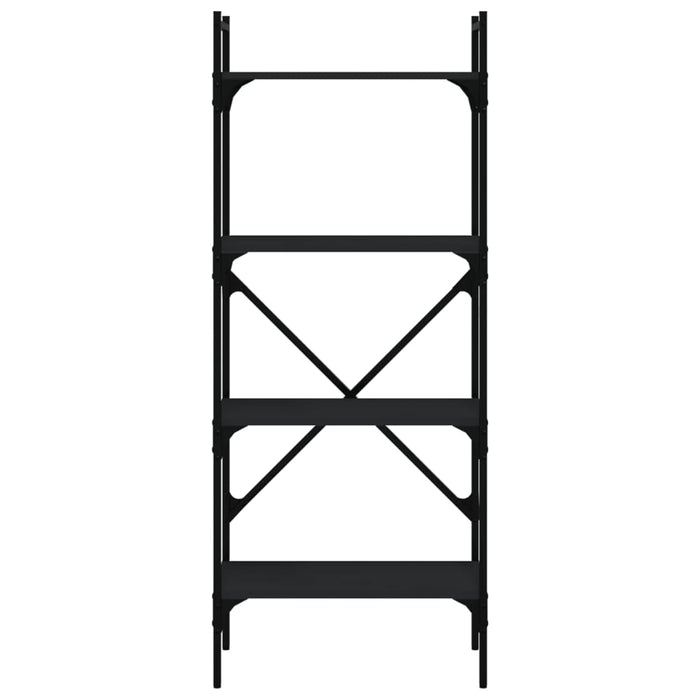 Bibliotecă cu 4 niveluri, negru, 56x31,5x138,5 cm lemn compozit - WALTI WALTI