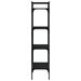 Bibliotecă cu 4 niveluri, negru, 56x31,5x138,5 cm lemn compozit - WALTI WALTI