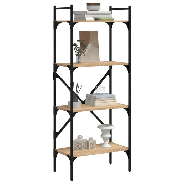 Bibliotecă cu 4 niveluri, stejar sonoma, 56x31,5x138,5 cm, lemn WALTI