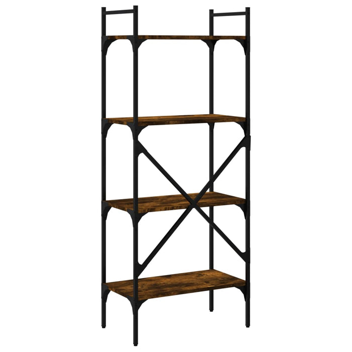 Bibliotecă cu 4 niveluri, stejar fumuriu, 56x31,5x138,5 cm lemn - WALTI WALTI