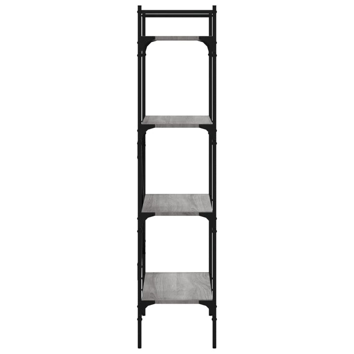 Bibliotecă cu 4 niveluri, gri sonoma, 56x31,5x138,5 cm, lemn - WALTI WALTI
