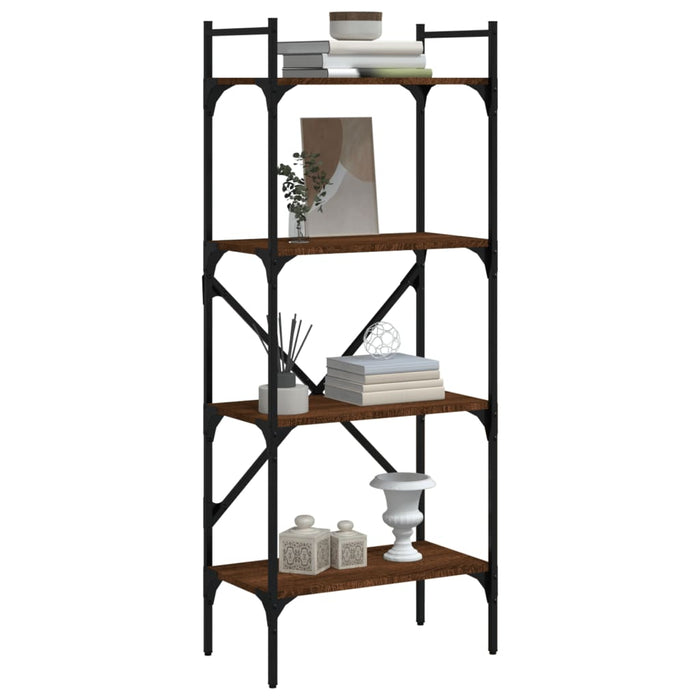 Bibliotecă cu 4 niveluri, stejar maro, 56x31,5x138,5 cm, lemn - WALTI WALTI