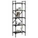 Bibliotecă cu 5 niveluri, negru, 56x31,5x174 cm, lemn prelucrat - WALTI WALTI