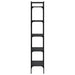 Bibliotecă cu 5 niveluri, negru, 56x31,5x174 cm, lemn prelucrat - WALTI WALTI