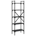 Bibliotecă cu 5 niveluri, negru, 56x31,5x174 cm, lemn prelucrat - WALTI WALTI