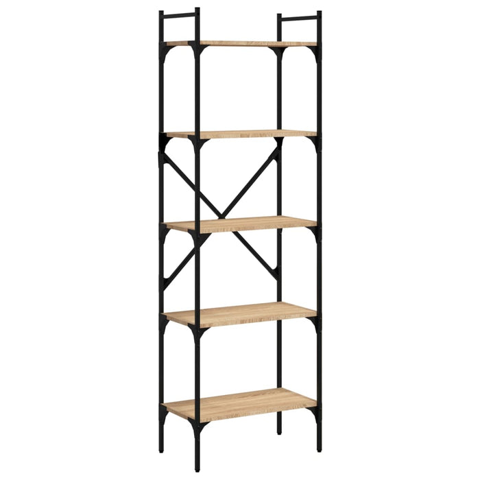Bibliotecă cu 5 niveluri, stejar sonoma, 56x31,5x174 cm, lemn - WALTI WALTI