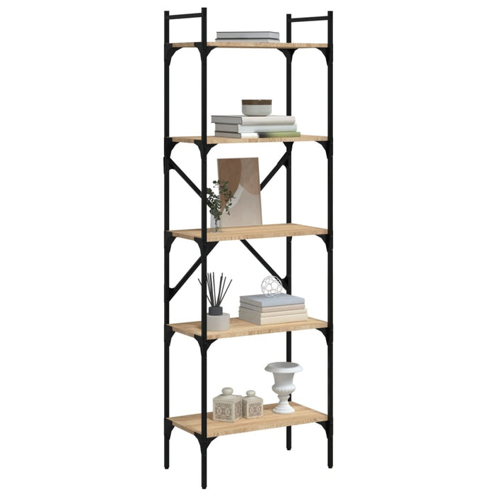 Bibliotecă cu 5 niveluri, stejar sonoma, 56x31,5x174 cm, lemn - WALTI WALTI