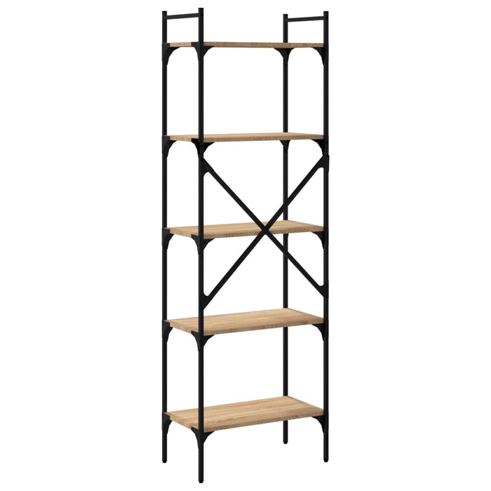 Bibliotecă cu 5 niveluri, stejar sonoma, 56x31,5x174 cm, lemn - WALTI WALTI