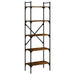 Bibliotecă cu 5 niveluri, stejar fumuriu, 56x31,5x174 cm, lemn - WALTI WALTI