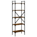 Bibliotecă cu 5 niveluri, stejar fumuriu, 56x31,5x174 cm, lemn - WALTI WALTI
