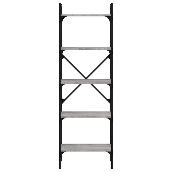 Bibliotecă cu 5 niveluri gri sonoma 56x31,5x174cm lemn compozit - WALTI WALTI