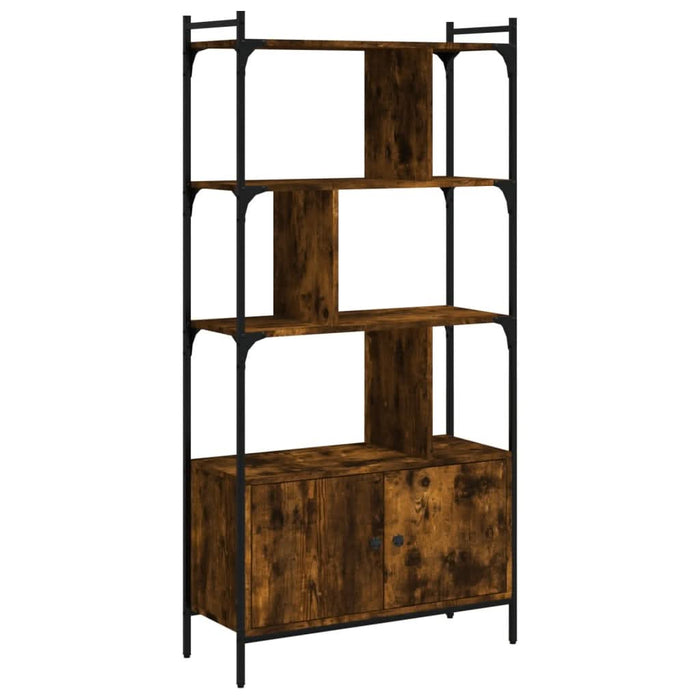 Bibliotecă cu uși stejar fumuriu 76,5x30x154,5 cm lemn compozit - WALTI WALTI