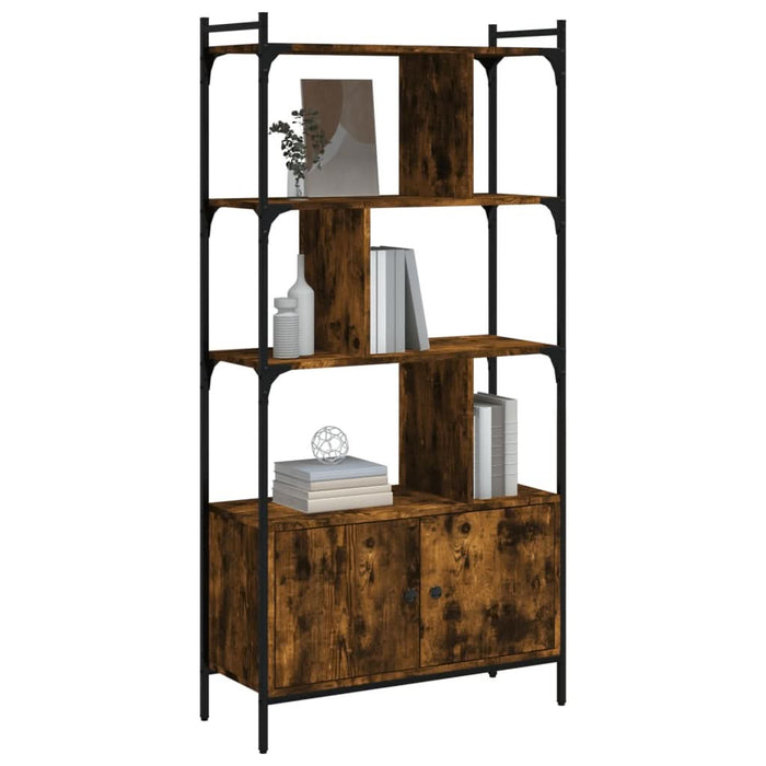 Bibliotecă cu uși stejar fumuriu 76,5x30x154,5 cm lemn compozit - WALTI WALTI