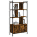 Bibliotecă cu uși stejar fumuriu 76,5x30x154,5 cm lemn compozit - WALTI WALTI