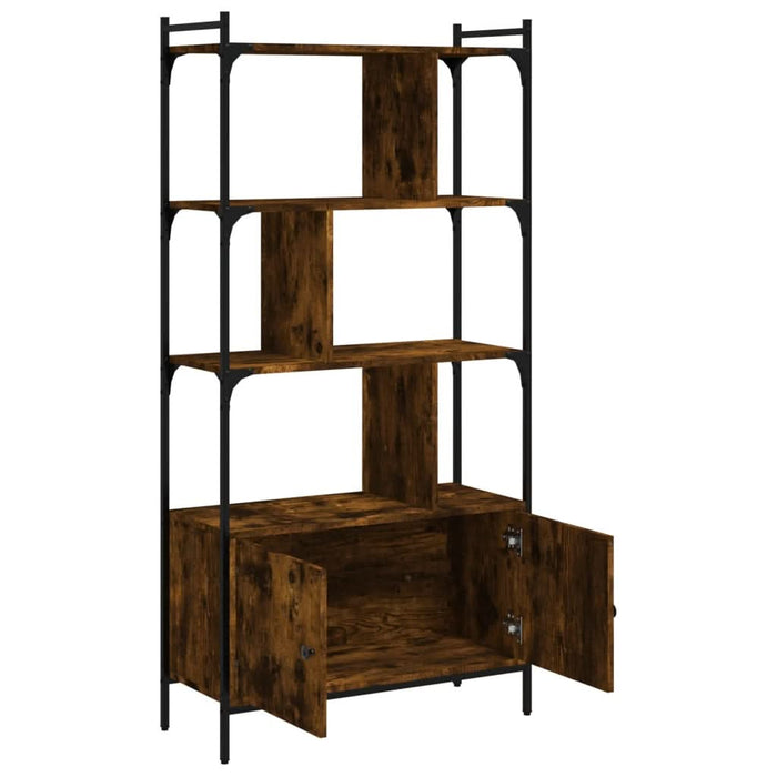 Bibliotecă cu uși stejar fumuriu 76,5x30x154,5 cm lemn compozit - WALTI WALTI
