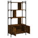 Bibliotecă cu uși stejar fumuriu 76,5x30x154,5 cm lemn compozit - WALTI WALTI