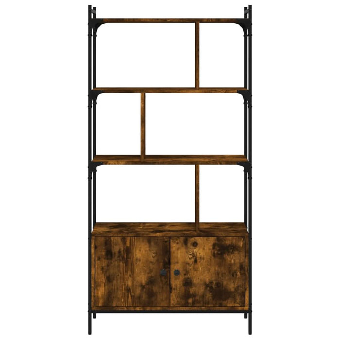 Bibliotecă cu uși stejar fumuriu 76,5x30x154,5 cm lemn compozit - WALTI WALTI
