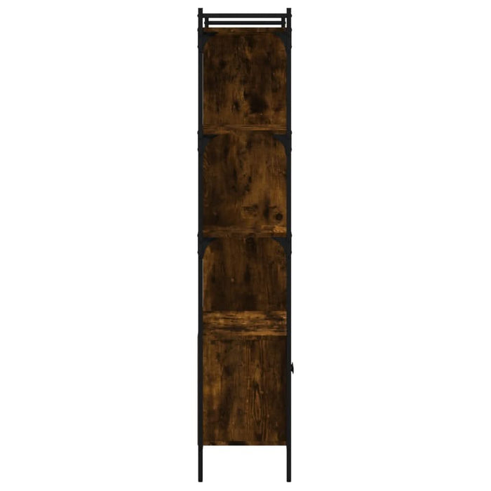 Bibliotecă cu uși stejar fumuriu 76,5x30x154,5 cm lemn compozit - WALTI WALTI