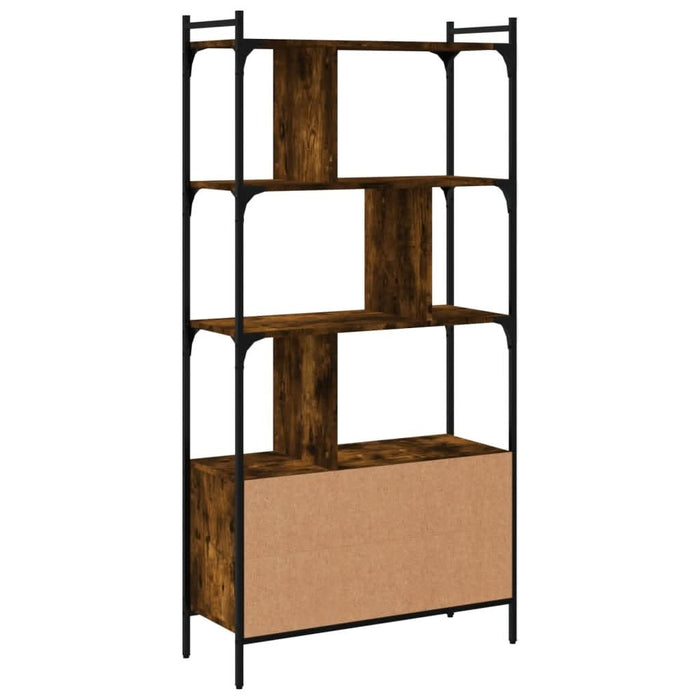 Bibliotecă cu uși stejar fumuriu 76,5x30x154,5 cm lemn compozit - WALTI WALTI
