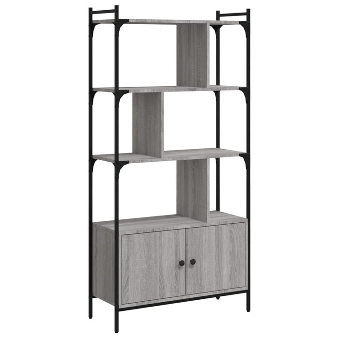 Bibliotecă cu uși gri sonoma 76,5x30x154,5 cm lemn compozit - WALTI WALTI