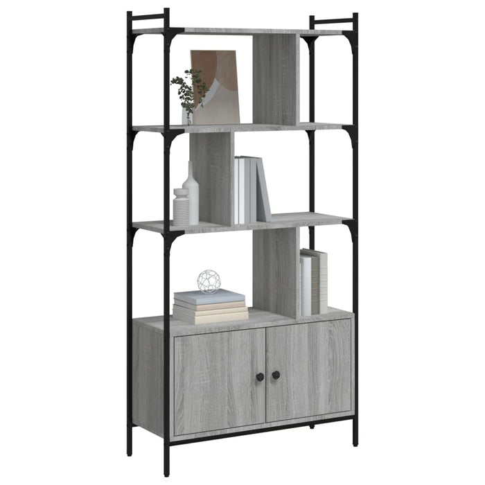 Bibliotecă cu uși gri sonoma 76,5x30x154,5 cm lemn compozit - WALTI WALTI