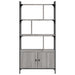 Bibliotecă cu uși gri sonoma 76,5x30x154,5 cm lemn compozit - WALTI WALTI