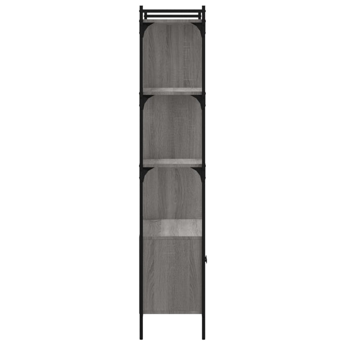 Bibliotecă cu uși gri sonoma 76,5x30x154,5 cm lemn compozit - WALTI WALTI