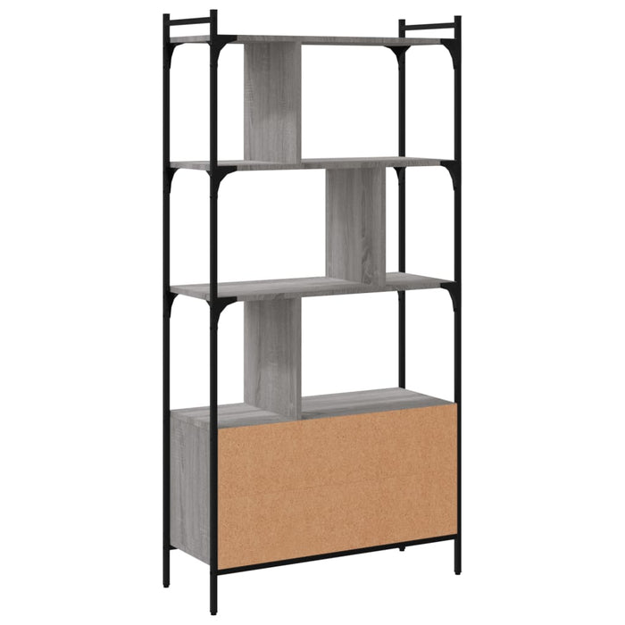 Bibliotecă cu uși gri sonoma 76,5x30x154,5 cm lemn compozit - WALTI WALTI