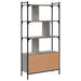 Bibliotecă cu uși gri sonoma 76,5x30x154,5 cm lemn compozit - WALTI WALTI
