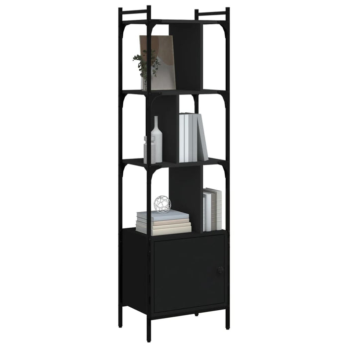 Bibliotecă cu ușă, negru, 44,5x30x154,5 cm, lemn compozit WALTI