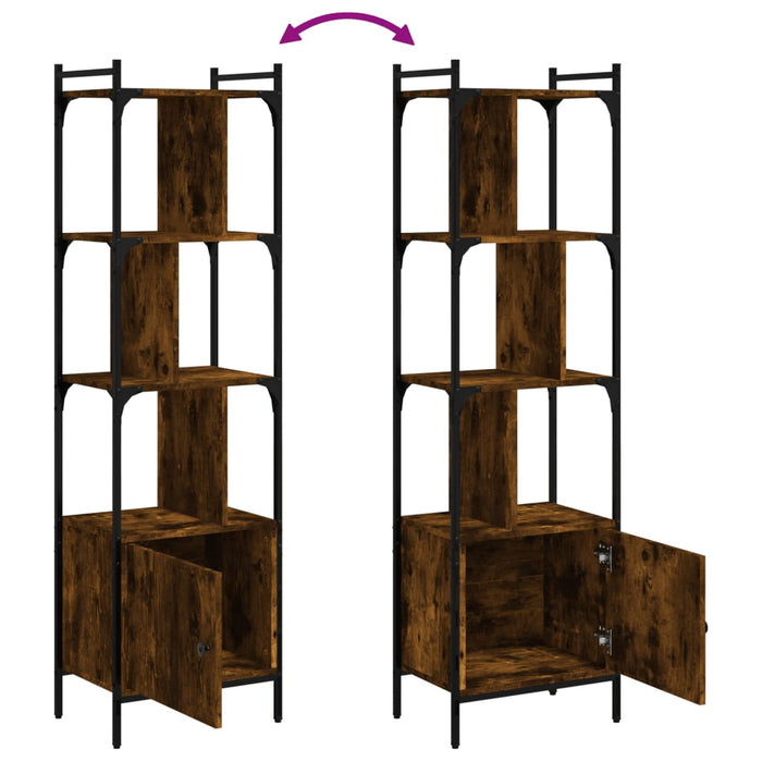 Bibliotecă cu ușă stejar fumuriu 44,5x30x154,5 cm lemn compozit WALTI