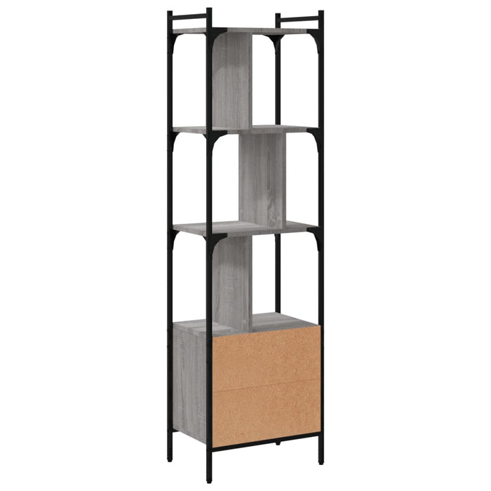 Bibliotecă cu ușă gri sonoma 44,5x30x154,5 cm lemn compozit WALTI