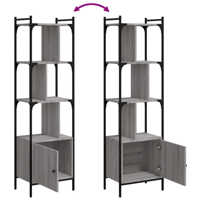 Bibliotecă cu ușă gri sonoma 44,5x30x154,5 cm lemn compozit WALTI