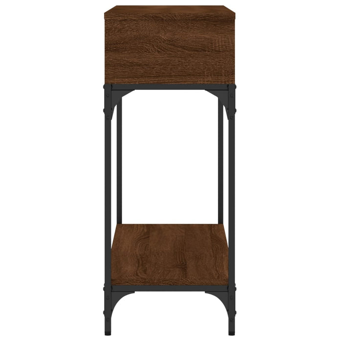 Măsuță consolă, stejar maro, 100x30,5x75 cm, lemn prelucrat WALTI