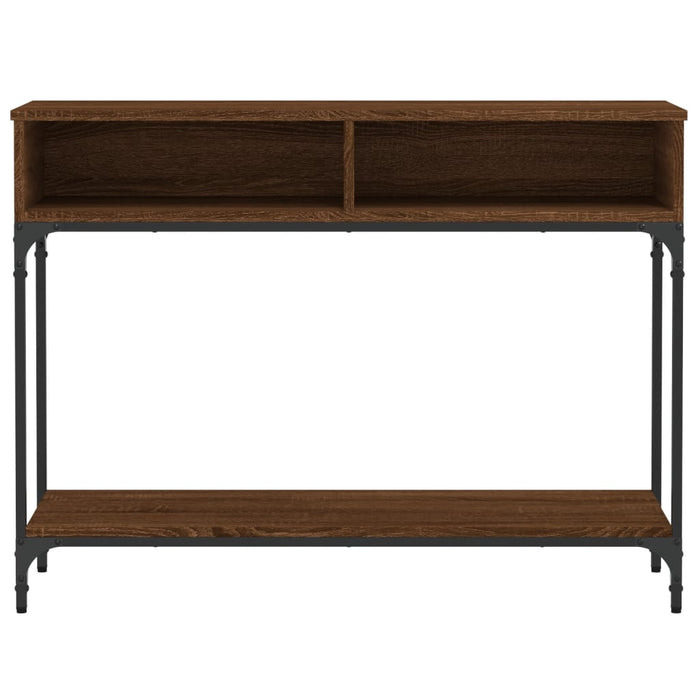 Măsuță consolă, stejar maro, 100x30,5x75 cm, lemn prelucrat WALTI