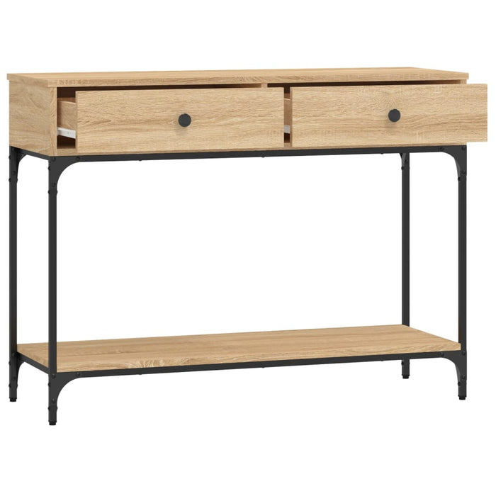 Măsuță consolă, stejar sonoma, 100x34,5x75 cm, lemn prelucrat WALTI
