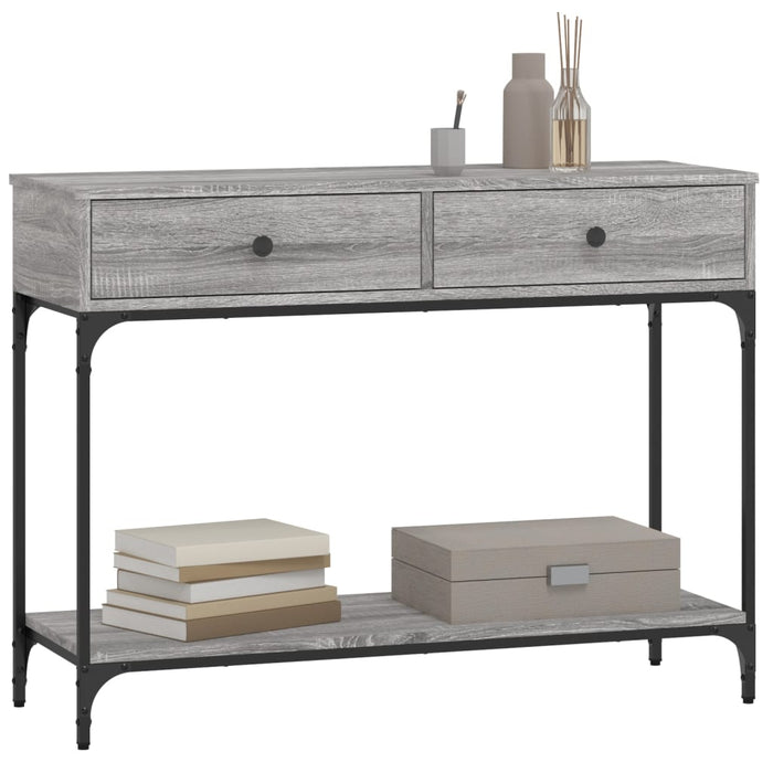 Măsuță consolă, gri sonoma, 100x34,5x75 cm, lemn prelucrat - WALTI WALTI